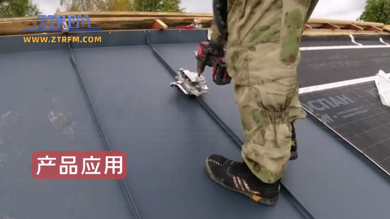 出口哥斯達(dá)黎加中拓KR18移動式全液壓閉口式屋頂面板成型機(jī)