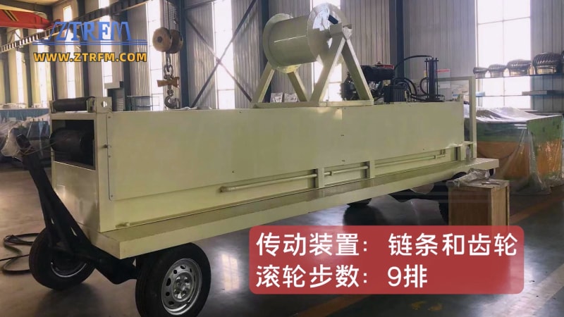 出口哥斯達(dá)黎加中拓KR18移動式全液壓閉口式屋頂面板成型機(jī)